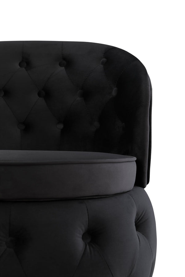English Elm 360 Swivel Velvet Barrel Chair with Hidden Storage for Living Room or Bedroom W1420P198927