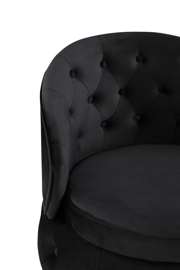 English Elm 360 Swivel Velvet Barrel Chair with Hidden Storage for Living Room or Bedroom W1420P198927