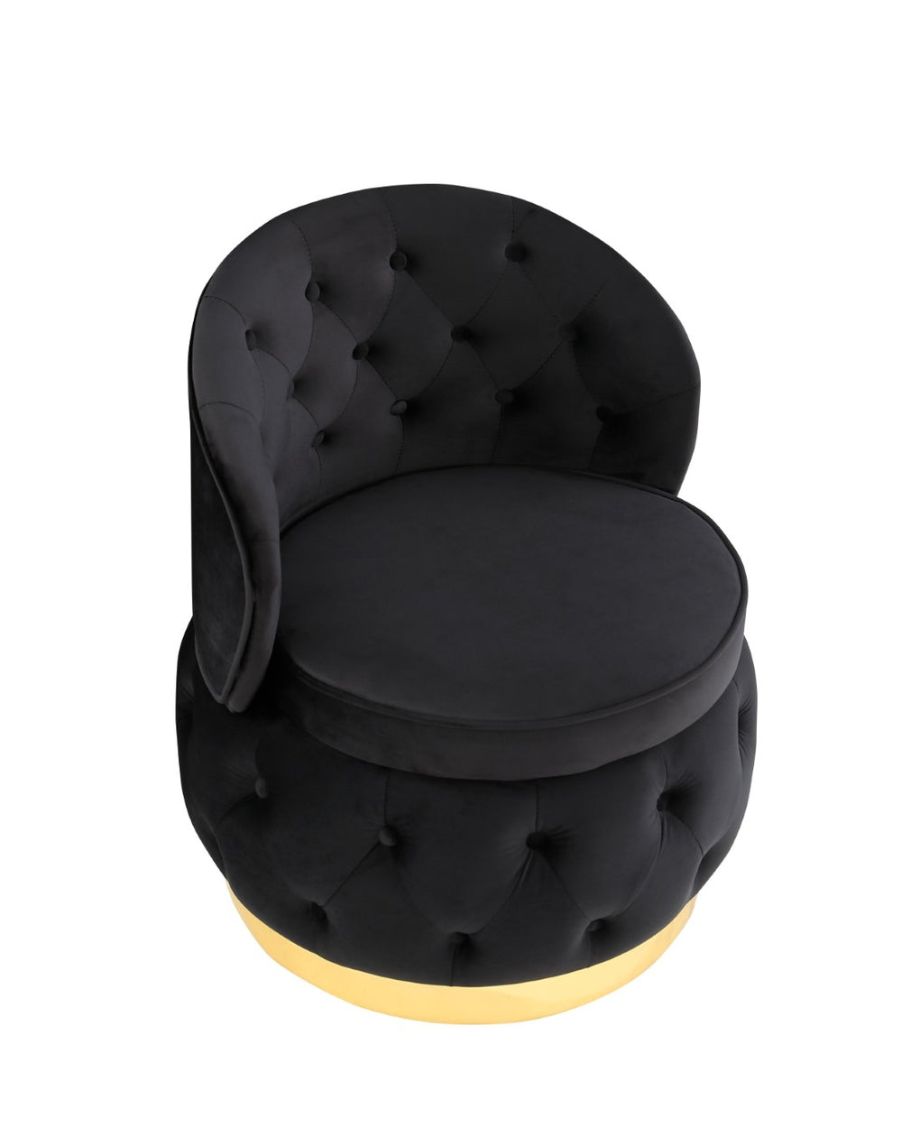English Elm 360 Swivel Velvet Barrel Chair with Hidden Storage for Living Room or Bedroom W1420P198927