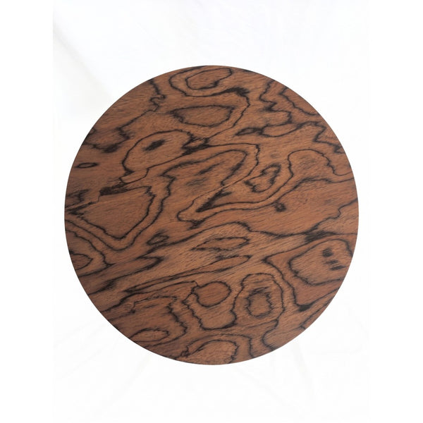 English Elm 2-piece Nesting Drum Coffee Tables Pommele Veneer Organic Modern Living Room Set W1435P520274