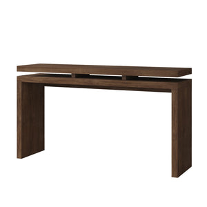 English Elm 60'' Farmhouse Console Table Distressed Solid Wood Two Open Shelves Entryway Accent W1445P482274