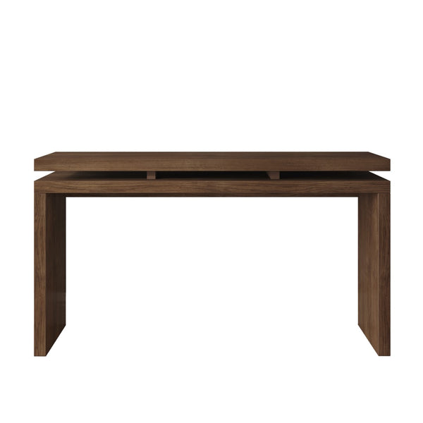 English Elm 60'' Farmhouse Console Table Distressed Solid Wood Two Open Shelves Entryway Accent W1445P482274