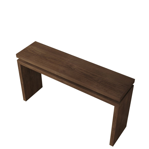 English Elm 60'' Farmhouse Console Table Distressed Solid Wood Two Open Shelves Entryway Accent W1445P482274