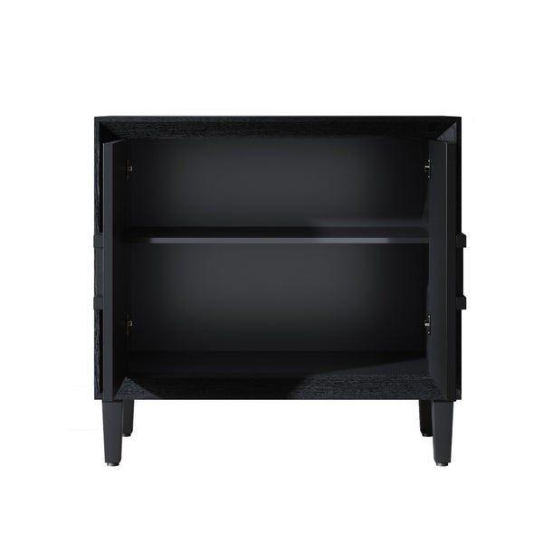 English Elm Mid-century Sunburst Credenza with Tapered Legs and Adjustable Shelf for Small Spaces W1445P492494