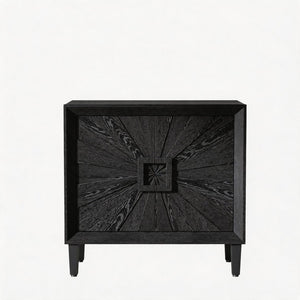 English Elm Mid-century Sunburst Credenza with Tapered Legs and Adjustable Shelf for Small Spaces W1445P492494
