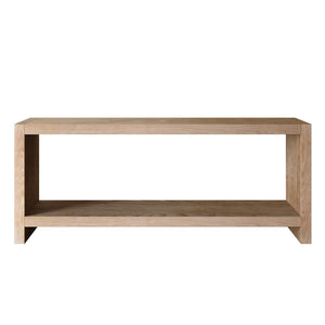 English Elm 63-inch Farmhouse Sofa Table Two Tier Wood Veneer Entryway Console for Living Room Natural+Rustic W1445P502627