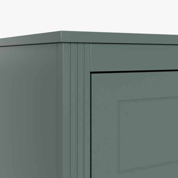 English Elm 6-drawer Double Dresser Solid Wood Legs Mid-century Modern Blue Bedroom Storage Chest W1445S00004