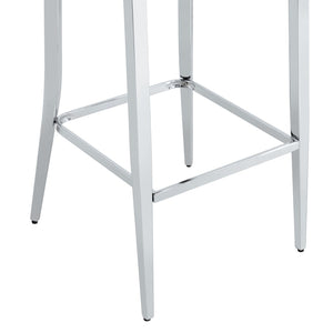 English Elm A Set of 2 Glam Faux Alligator Pvc Barstools with Crystal Buckle Accents for Home Bar W1512P491630