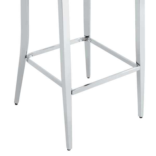 English Elm A Set of 2 Glam Faux Alligator Pvc Barstools with Crystal Buckle Accents for Home Bar W1512P491630