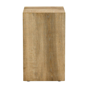 English Elm Elevate Any Room with a Compact Mdf Side Table Featuring Natural Wood Grain Finish W1512P502977