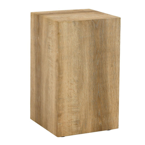 English Elm Elevate Any Room with a Compact Mdf Side Table Featuring Natural Wood Grain Finish W1512P502977