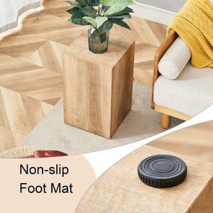 English Elm Elevate Any Room with a Compact Mdf Side Table Featuring Natural Wood Grain Finish W1512P502977