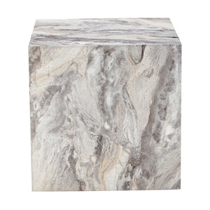 English Elm Elevate Any Room with a Gray Textured Mdf Cube Coffee Table for Modern Living W1512P503017