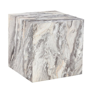 English Elm Elevate Any Room with a Gray Textured Mdf Cube Coffee Table for Modern Living W1512P503017