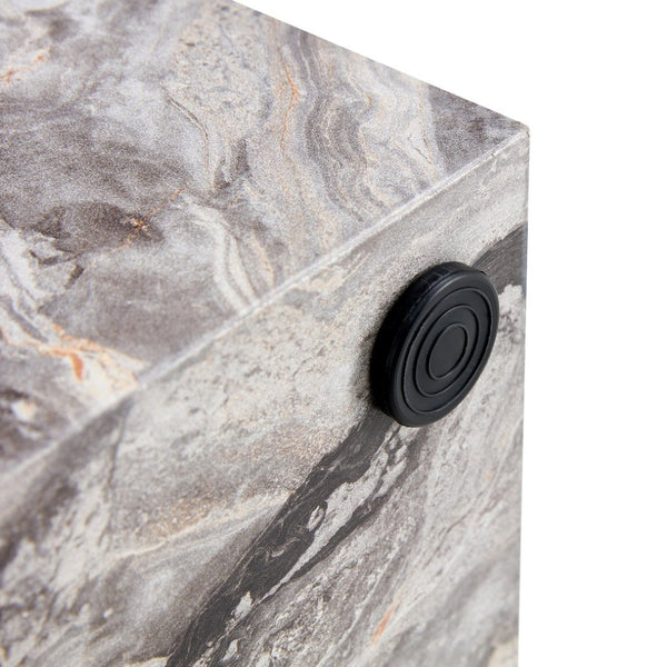 English Elm Elevate Any Room with a Gray Textured Mdf Cube Coffee Table for Modern Living W1512P503017