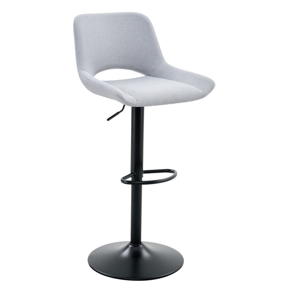 English Elm Modern Linen Upholstered Swivel Barstools Set of Two for Kitchen Island or Bar W1512P504742