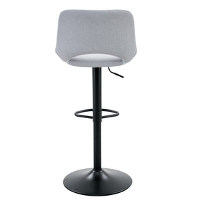 English Elm Modern Linen Upholstered Swivel Barstools Set of Two for Kitchen Island or Bar W1512P504742