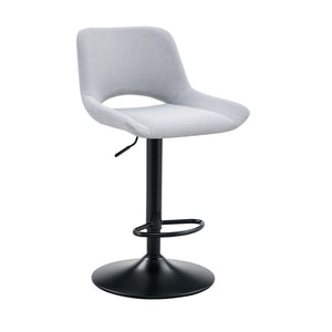 English Elm Modern Linen Upholstered Swivel Barstools Set of Two for Kitchen Island or Bar W1512P504742