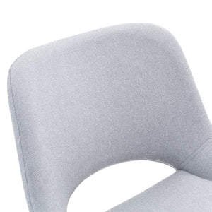 English Elm Modern Linen Upholstered Swivel Barstools Set of Two for Kitchen Island or Bar W1512P504742