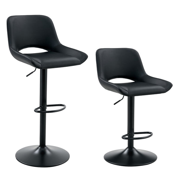 English Elm Modern Swivel Barstools Set of 2 Pu Leather Seats for Kitchen Islands W1512P504750