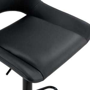 English Elm Modern Swivel Barstools Set of 2 Pu Leather Seats for Kitchen Islands W1512P504750
