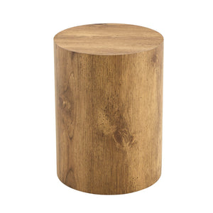 English Elm Simple Wood Grain Mdf Cylindrical Accent Table for Industrial Minimalist Living Rooms W1512P505733