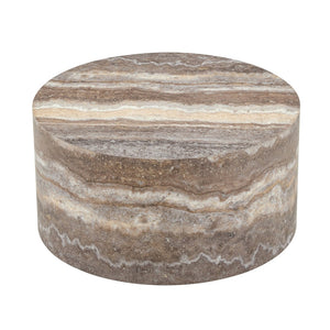 English Elm Cave Stone Patterned Round Coffee Table Compact MDF Accent for Minimalist Living Rooms W1512P507732