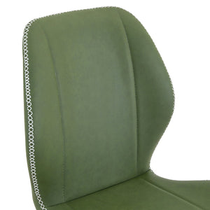 English Elm 4 Retro PU Leather Dining Chairs with Ergonomic Support and Matte Black Metal Legs W1512P508675
