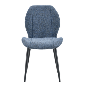 English Elm 4-Pack Upholstered Dining Chairs Ergonomic Cushioned Seats with Black Metal Legs Modern Set W1512P508689