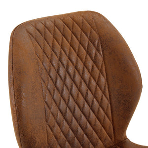 English Elm 4-piece Diamond Quilted Upholstered Dining Chair Set with Sleek Black Metal Legs W1512P508716