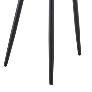 English Elm Set of 4 Diamond Quilted Pu Leather Dining Chairs with Slim Metal Legs Modern Style Black W1512P508717