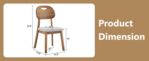 English Elm 2 Solid Wood Dining Chairs Walnut Finish Gray Cushions Hollowed Backrest Farm Table W1512P508871