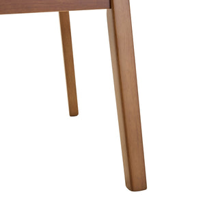 English Elm 2 Solid Wood Dining Chairs Walnut Finish Pu Cushion Ergonomic Hollowed Backrest Set Black & Walnut W1512P508895