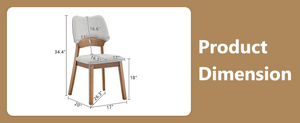 English Elm 2 Solid Walnut Toned Wood Dining Chairs Gray Upholstered Ergonomic Hollowed Back W1512P508899