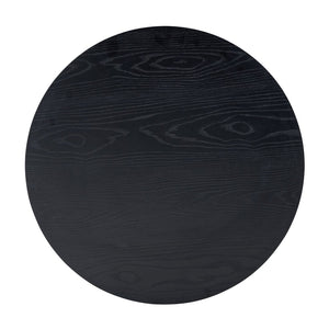 English Elm Black Round MDF Coffee Table Industrial Diamond Openwork Steel Legs Living Room W1512P514881