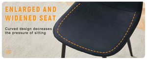 English Elm Luxury Linen-cotton Dining Chair Set of Four with Welded Metal Legs Modern Appeal W1512P515045