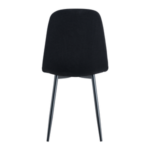 English Elm Luxury Linen-cotton Dining Chair Set of Four with Welded Metal Legs Modern Appeal W1512P515045