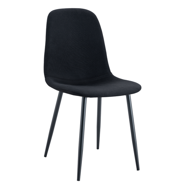 English Elm Luxury Linen-cotton Dining Chair Set of Four with Welded Metal Legs Modern Appeal W1512P515045