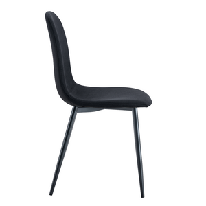 English Elm Luxury Linen-cotton Dining Chair Set of Four with Welded Metal Legs Modern Appeal W1512P515045