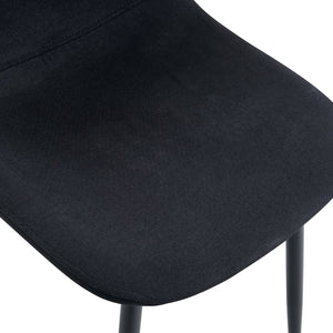 English Elm Luxury Linen-cotton Dining Chair Set of Four with Welded Metal Legs Modern Appeal W1512P515045