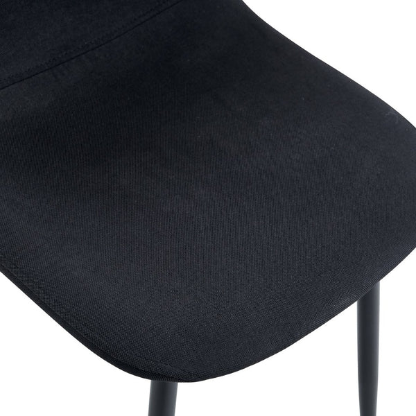 English Elm Luxury Linen-cotton Dining Chair Set of Four with Welded Metal Legs Modern Appeal W1512P515045