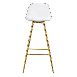 English Elm Modern Pu Leather Upholstered Barstools with Sleek Metal Legs for Kitchen or Dining W1512P515143