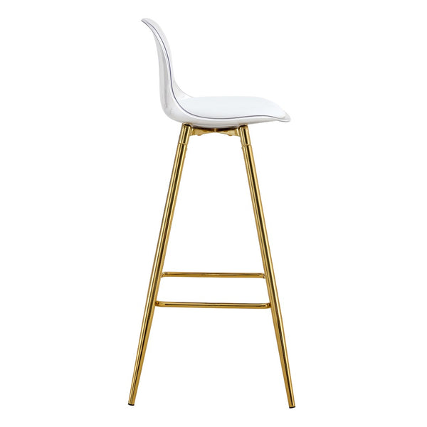 English Elm Modern Pu Leather Upholstered Barstools with Sleek Metal Legs for Kitchen or Dining W1512P515143