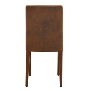 English Elm 2-Piece Button-Tufted Suede Dining Chair Set with Walnut Legs for Elegant Rooms W1512P517276