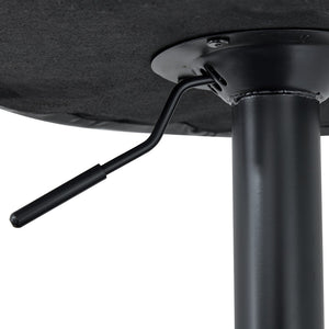 English Elm Modern Swivel Barstool with Oil Wax Upholstery Lumbar Support for Kitchen Island W1512P523863