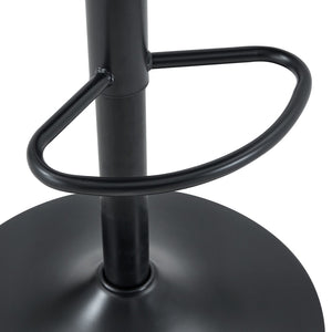 English Elm Modern Swivel Barstool with Oil Wax Upholstery Lumbar Support for Kitchen Island W1512P523863