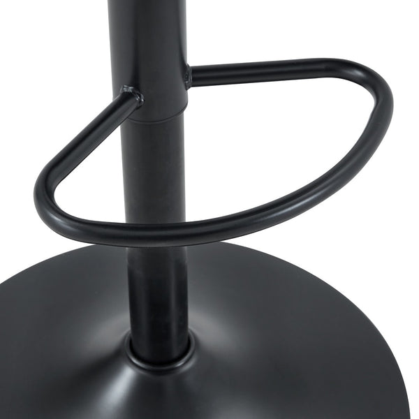 English Elm Modern Swivel Barstool with Oil Wax Upholstery Lumbar Support for Kitchen Island W1512P523863