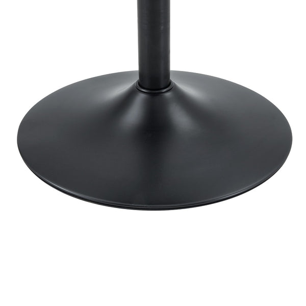 English Elm Modern Swivel Barstool with Oil Wax Upholstery Lumbar Support for Kitchen Island W1512P523863