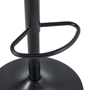 English Elm Modern Swivel Barstool Set of 2 Padded Suede Seat Ergonomic High Back for Kitchen W1512P528832