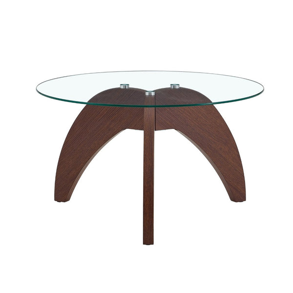 English Elm Creative Sculptural Claw Foot Round Glass Top Coffee Table for Modern Living Rooms W1512P537720
